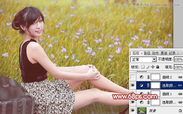 Photoshop调出美女照片柔柔的淡黄色调