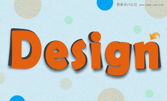 Photoshop制作可爱的纺织面料文字特效