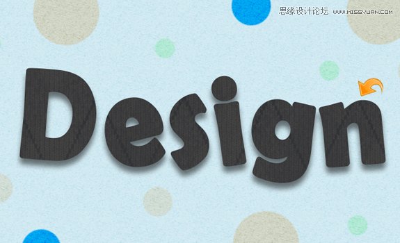 Photoshop制作可爱的纺织面料文字特效