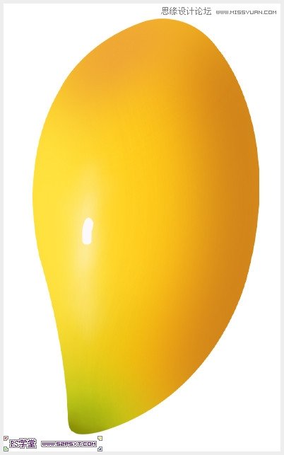Photoshop鼠绘可口的金色芒果教程