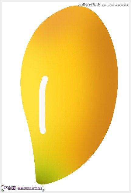 Photoshop鼠绘可口的金色芒果教程