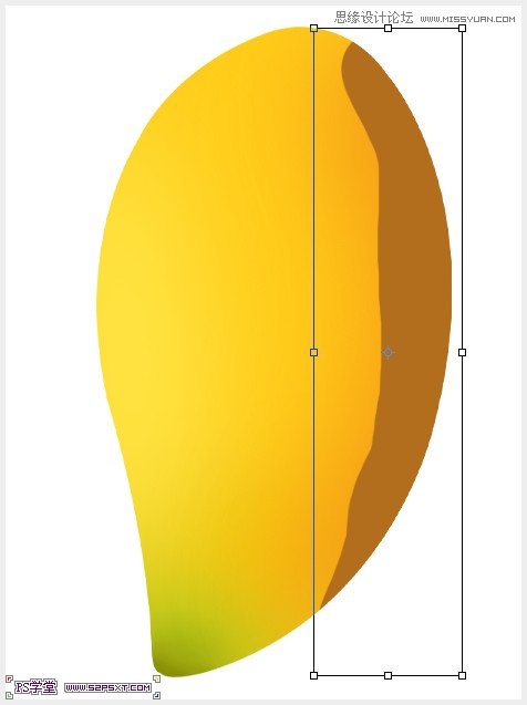 Photoshop鼠绘可口的金色芒果教程