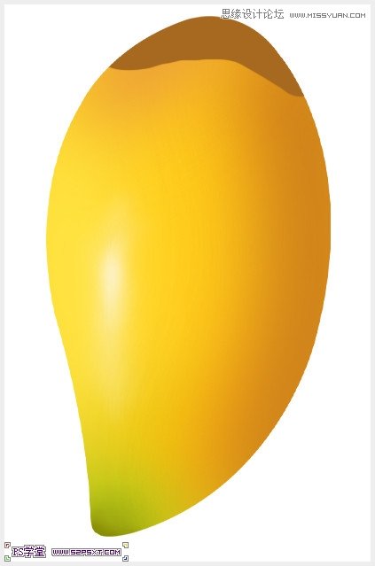 Photoshop鼠绘可口的金色芒果教程