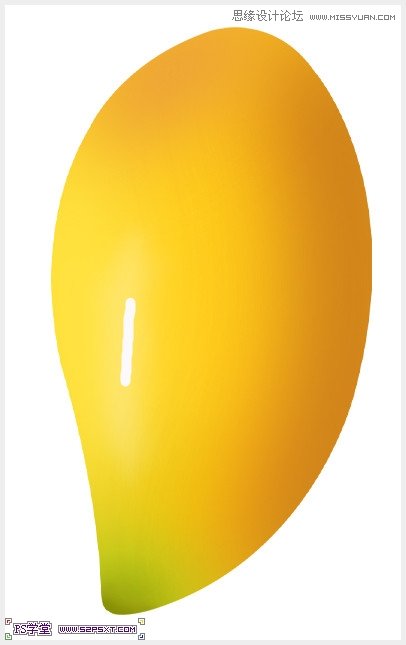 Photoshop鼠绘可口的金色芒果教程