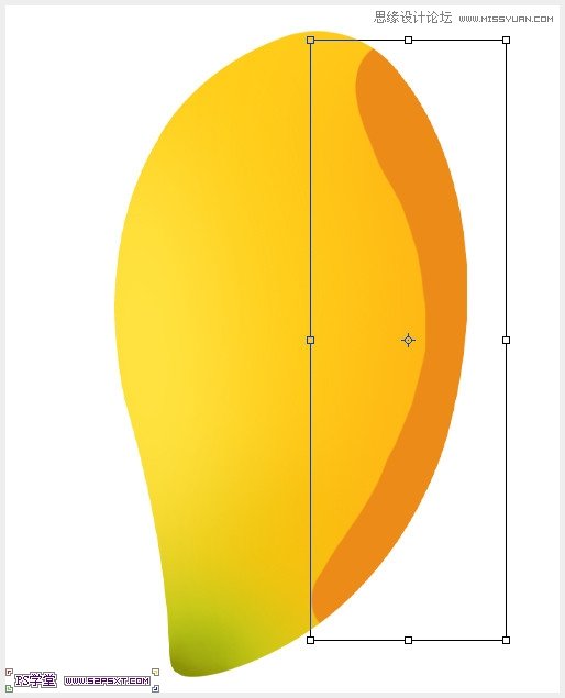 Photoshop鼠绘可口的金色芒果教程