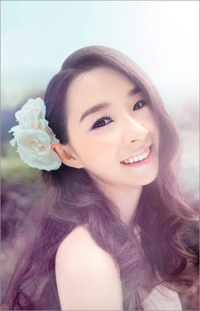 Photoshop调出外景美女通透的柔美肤色效果