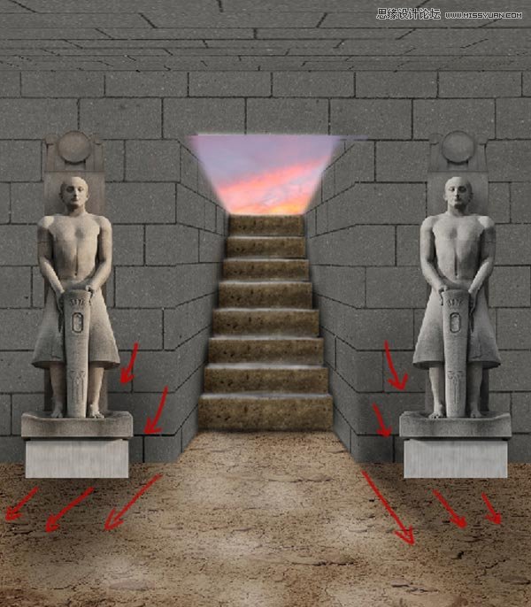 Photoshop创建神秘复古风格的法老古墓