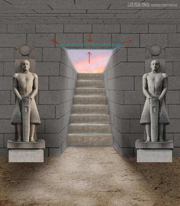 Photoshop创建神秘复古风格的法老古墓