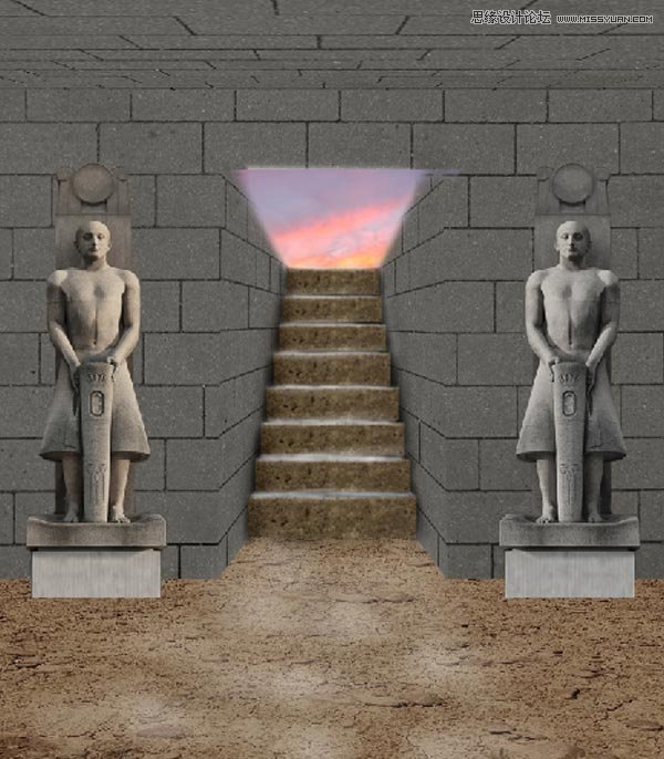 Photoshop创建神秘复古风格的法老古墓