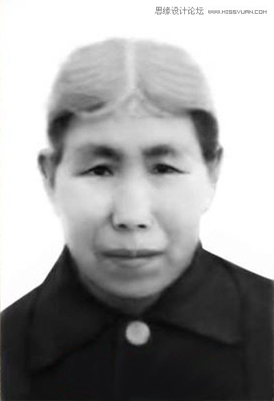 Photoshop修复带有身份证网纹的老照片