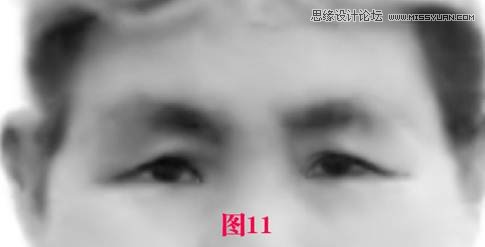 Photoshop修复带有身份证网纹的老照片