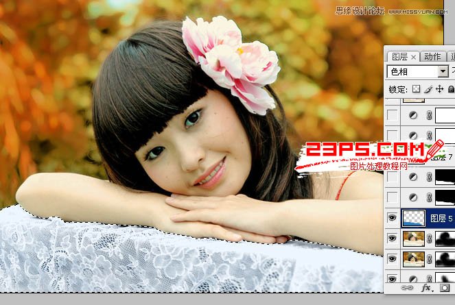 Photoshop调出美女人像通透的肤色效果