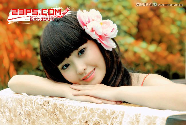 Photoshop调出美女人像通透的肤色效果