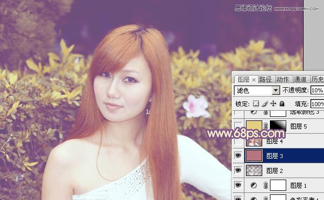 Photoshop调出林下女孩朦胧的光晕效果