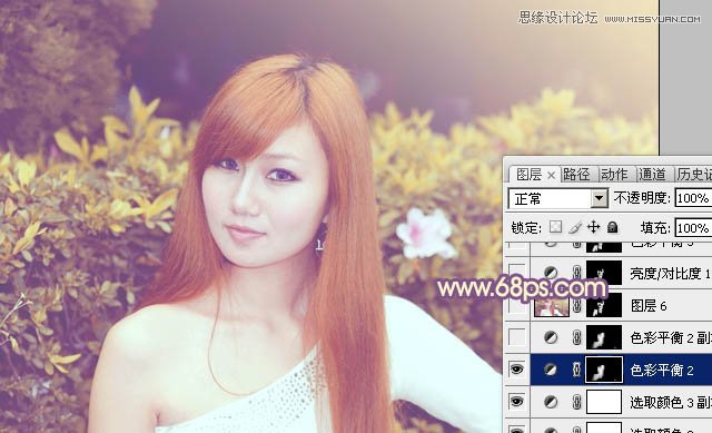 Photoshop调出林下女孩朦胧的光晕效果