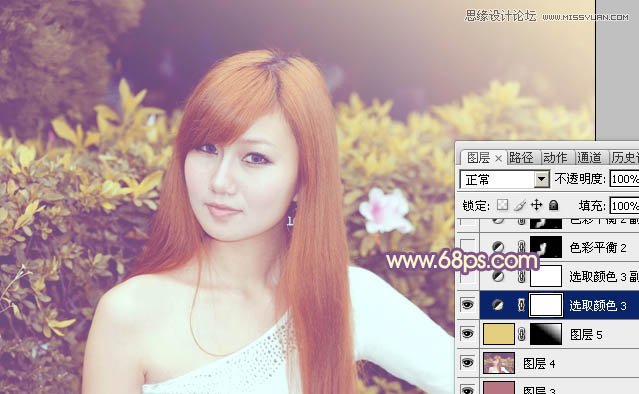 Photoshop调出林下女孩朦胧的光晕效果