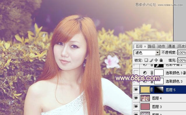 Photoshop调出林下女孩朦胧的光晕效果