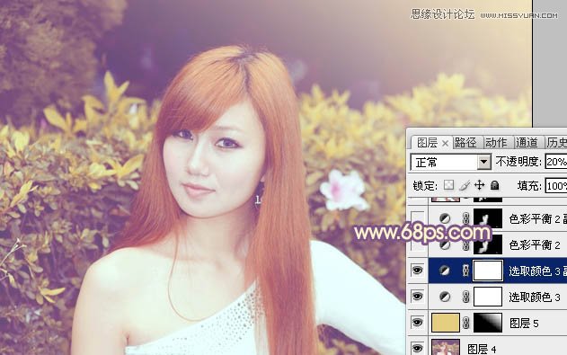 Photoshop调出林下女孩朦胧的光晕效果