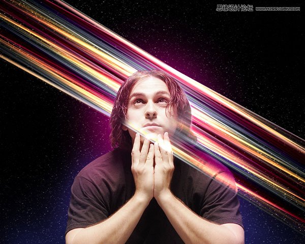 Photoshop制作酷炫的抽象光线人物海报