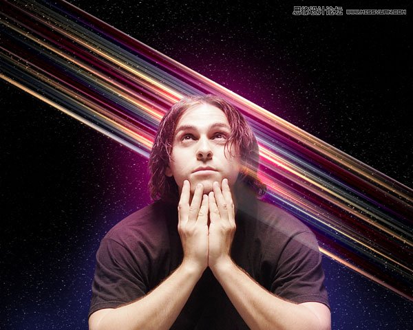 Photoshop制作酷炫的抽象光线人物海报