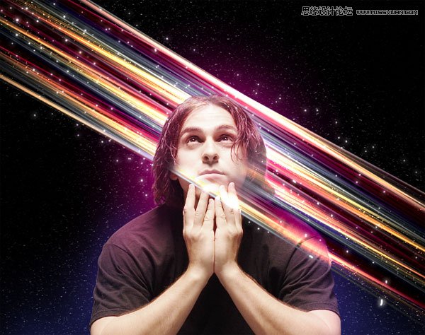 Photoshop制作酷炫的抽象光线人物海报