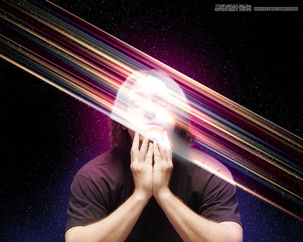 Photoshop制作酷炫的抽象光线人物海报