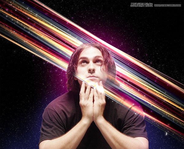 Photoshop制作酷炫的抽象光线人物海报