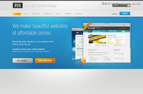 Photoshop从零开始设计漂亮的网页模板