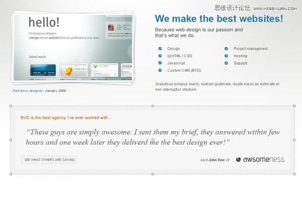 Photoshop从零开始设计漂亮的网页模板