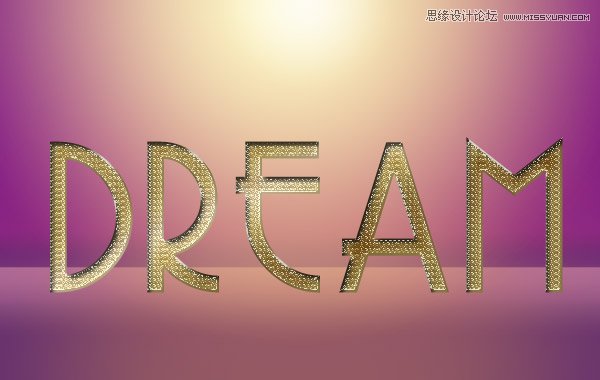 Photoshop制作金属质感的黄金立体字