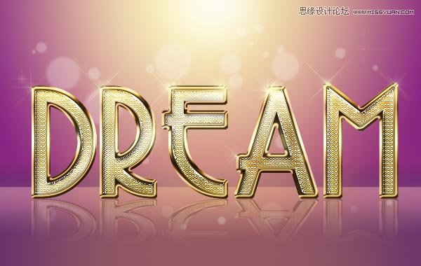 Photoshop制作金属质感的黄金立体字