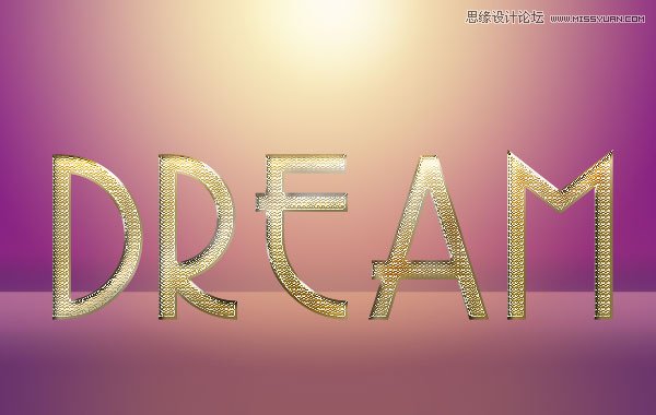 Photoshop制作金属质感的黄金立体字