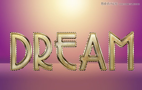 Photoshop制作金属质感的黄金立体字