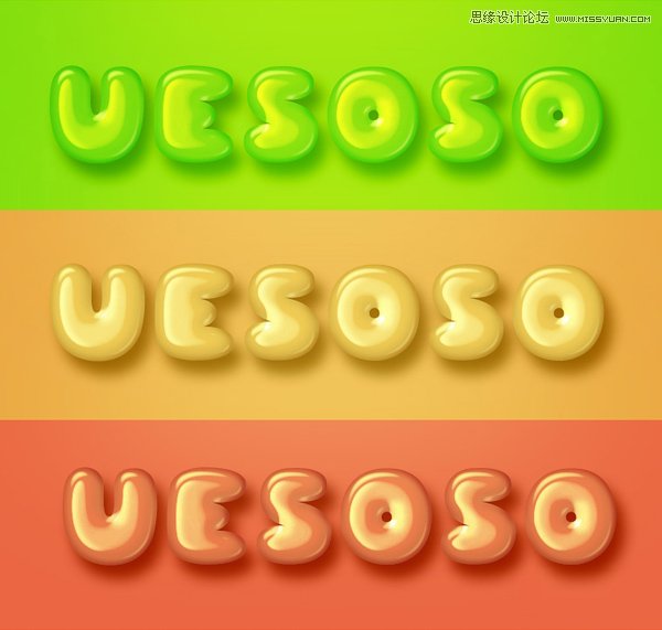 Photoshop制作可爱风格的糖果艺术字