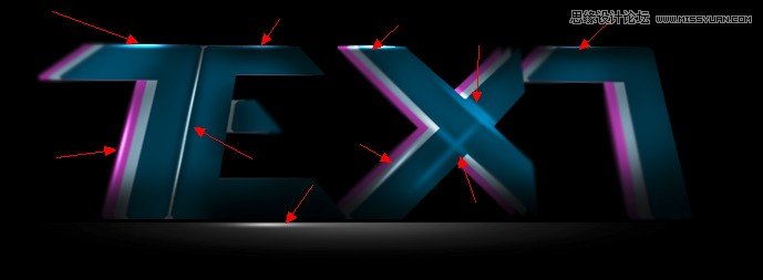 Photoshop制作抽象炫光的艺术字效果