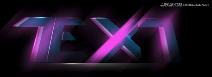 Photoshop制作抽象炫光的艺术字效果