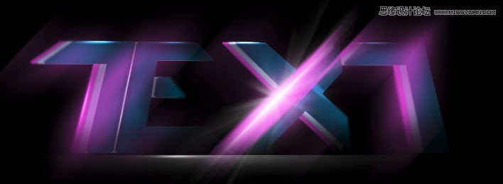 Photoshop制作抽象炫光的艺术字效果