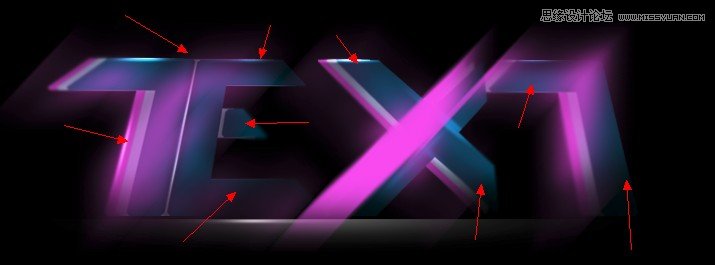 Photoshop制作抽象炫光的艺术字效果