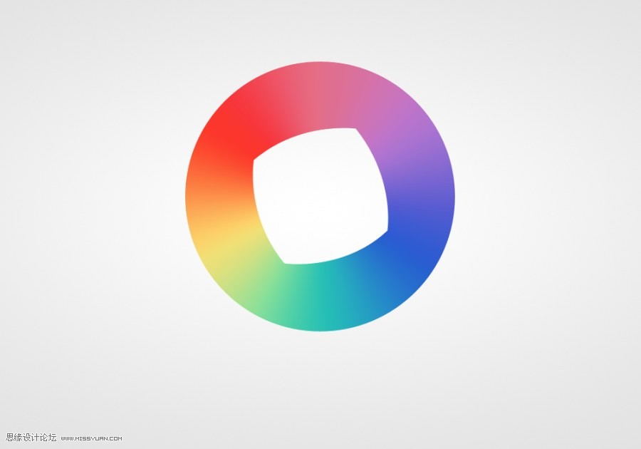 Photoshop设计炫彩效果的光环标志教程