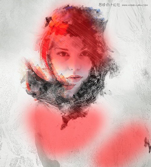 Photoshop使用纹理和笔刷制作抽象海报