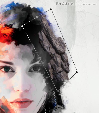 Photoshop使用纹理和笔刷制作抽象海报