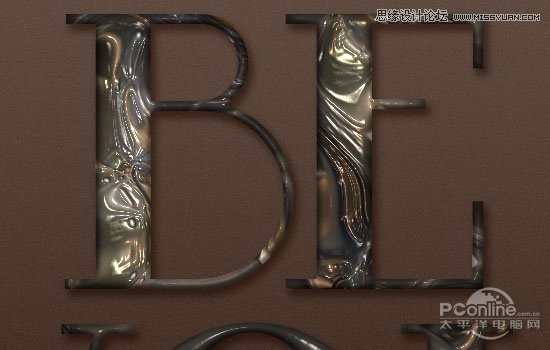 Photoshop制作金属嵌钻图案效果的字效