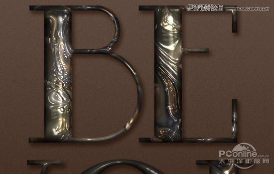 Photoshop制作金属嵌钻图案效果的字效