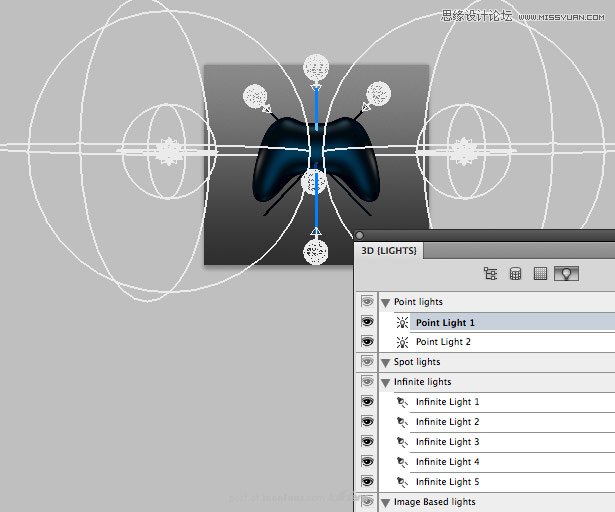 Photoshop绘制蓝色风格的游戏手柄