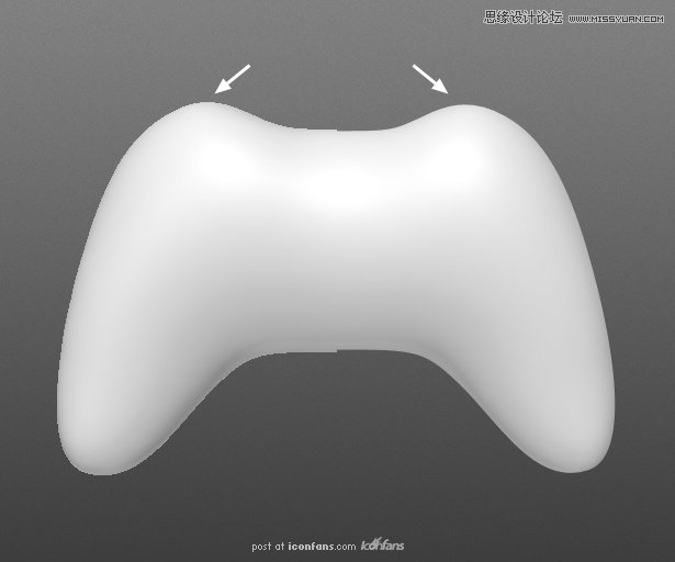 Photoshop绘制蓝色风格的游戏手柄