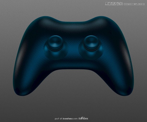 Photoshop绘制蓝色风格的游戏手柄