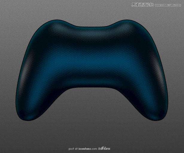 Photoshop绘制蓝色风格的游戏手柄