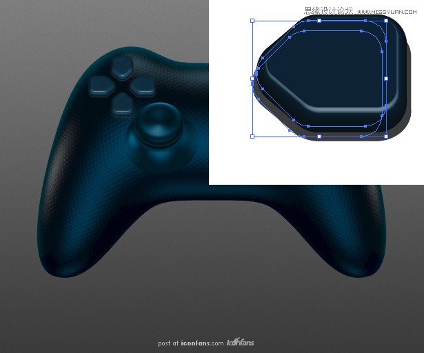 Photoshop绘制蓝色风格的游戏手柄