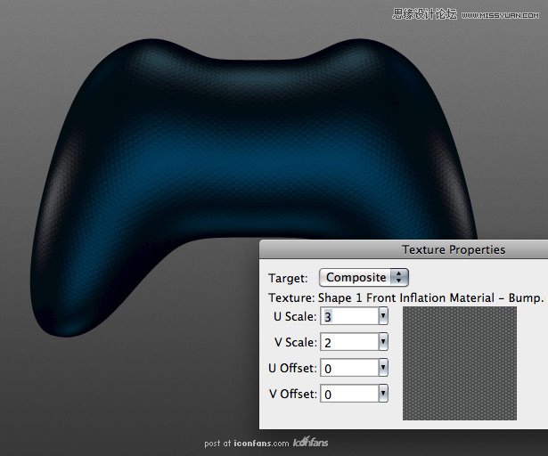 Photoshop绘制蓝色风格的游戏手柄