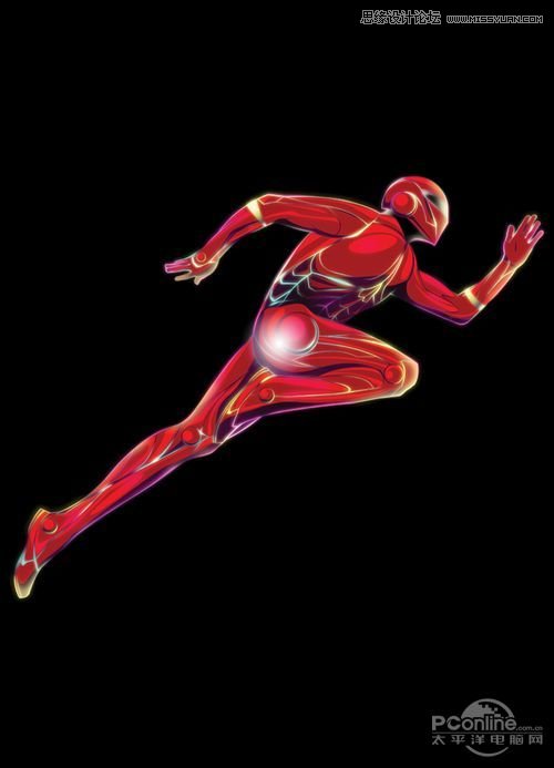 Photoshop制作绚丽的超级英雄飞奔场景